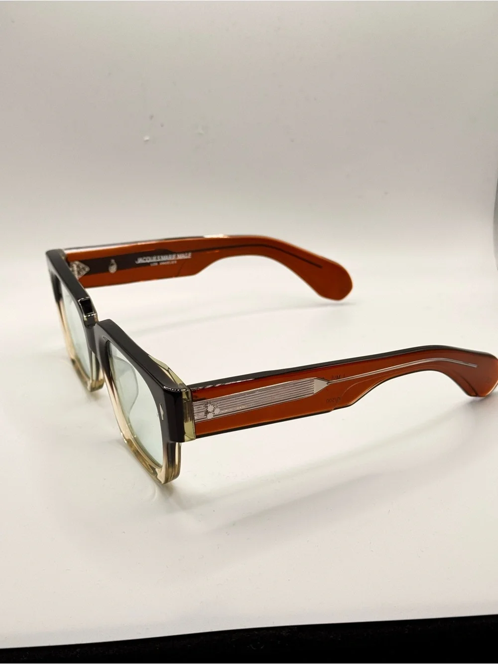 JMM Enzo Retro Square Gradient Brown-to-Amber Sunglasses - Picture 3 of 8